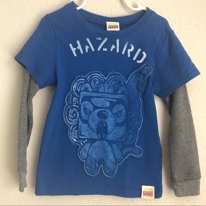 HARAJUKU MINi Hazard Lion Blue Thermal LS Sz 4T